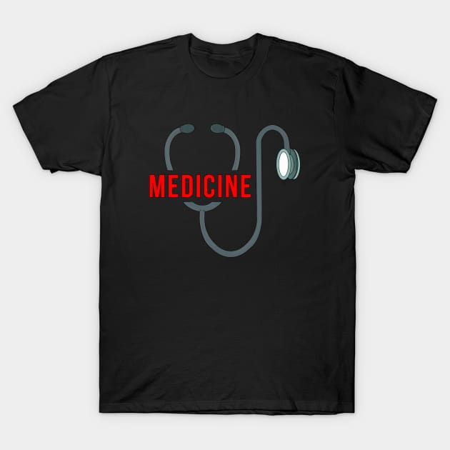 Stethoscope Medicine T-Shirt by DiegoCarvalho